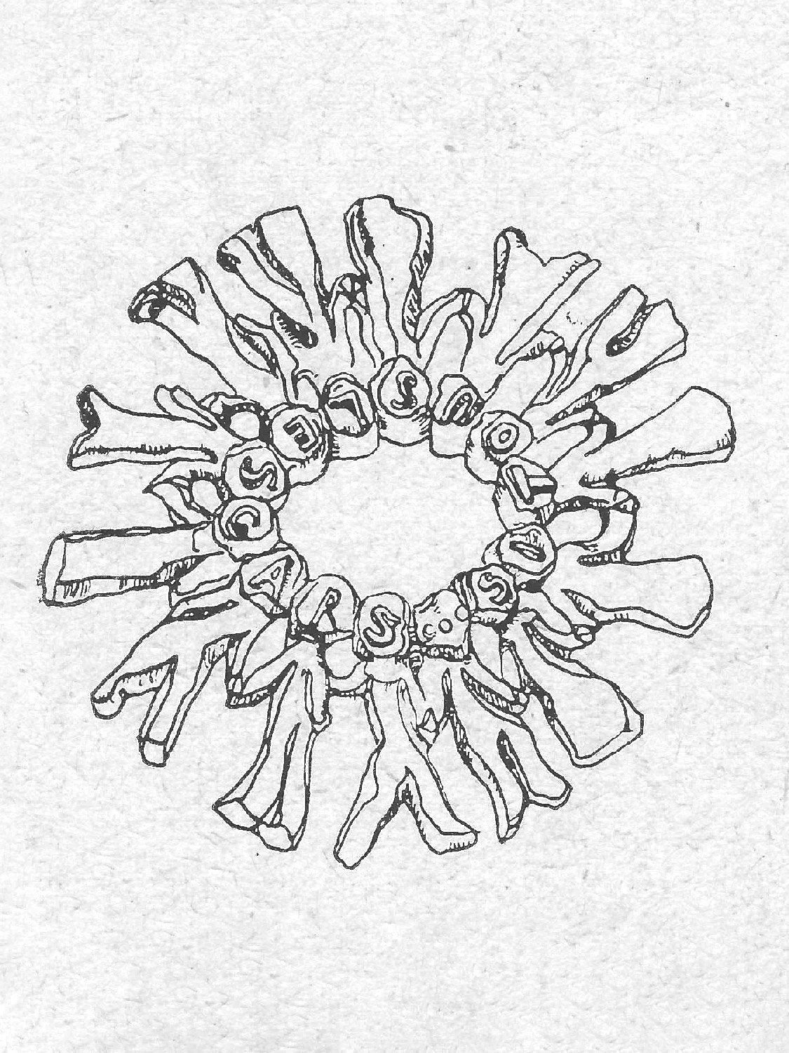 Croquis original d'un bijou Line Vautrin
